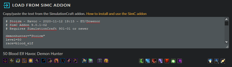 Simulationcraft Addon - Colaboratory